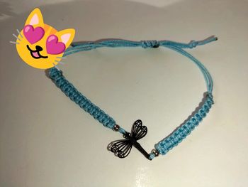 Bracelet bleu libellule