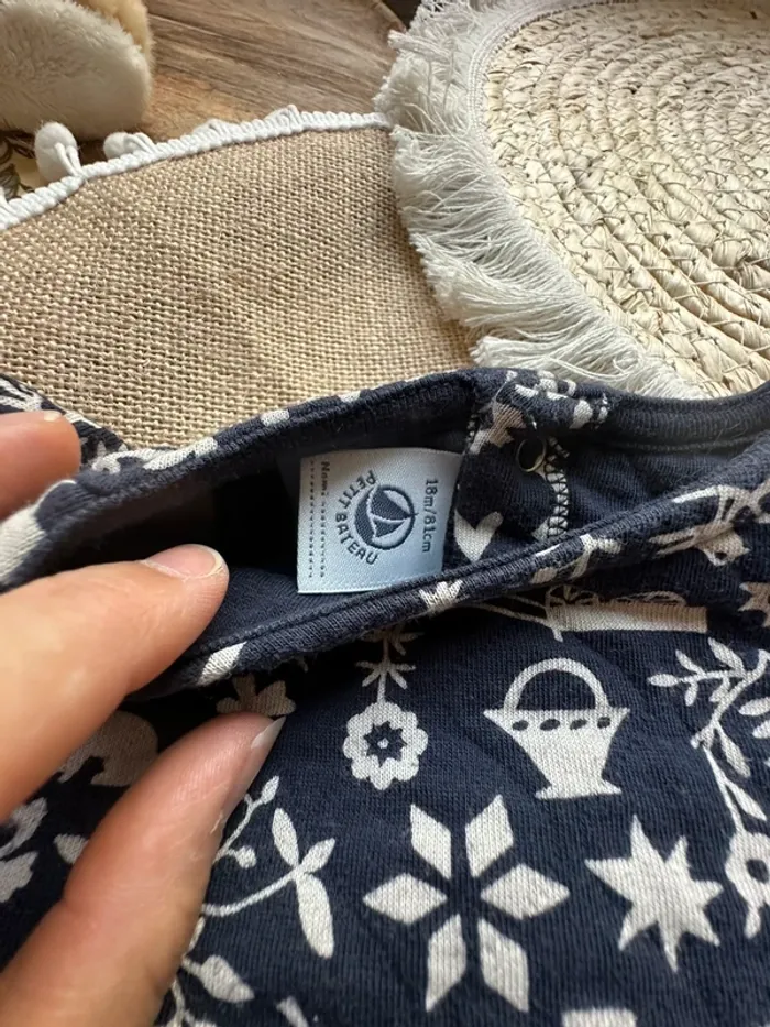 Robe bleue Petit Bateau 18M 80cm - photo numéro 2
