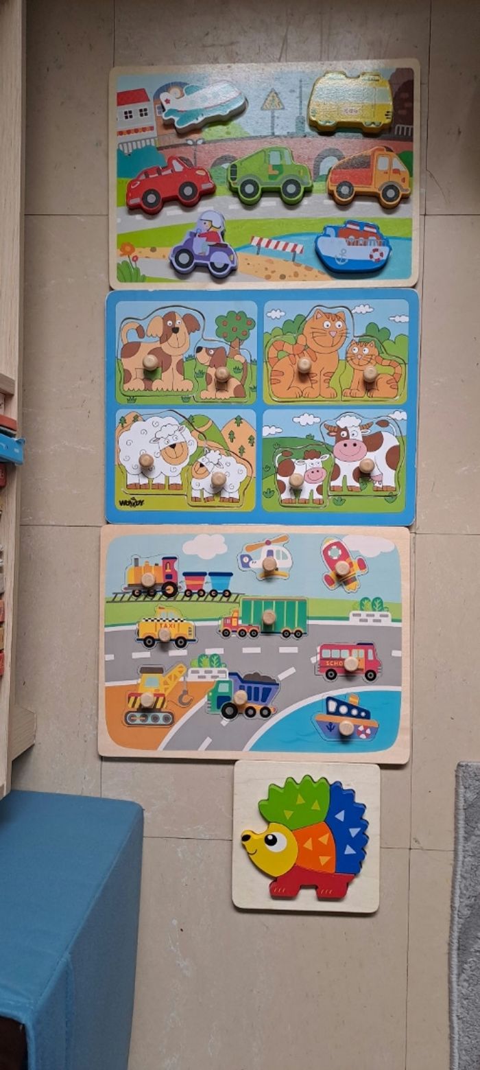 Lot puzzle en bois - photo numéro 2