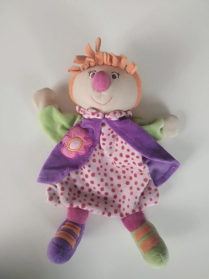 Doudou marionnette poupée Sterntaler clown - photo numéro 2