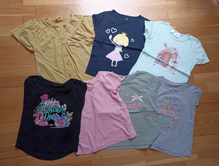 Lot tee shirt manches courtes été fille 8 ans
