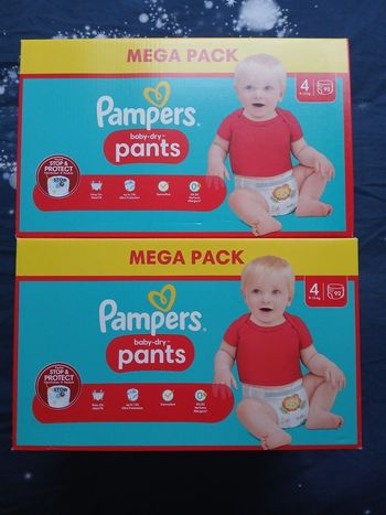2 mega packs pampers baby-dry pants taille 4