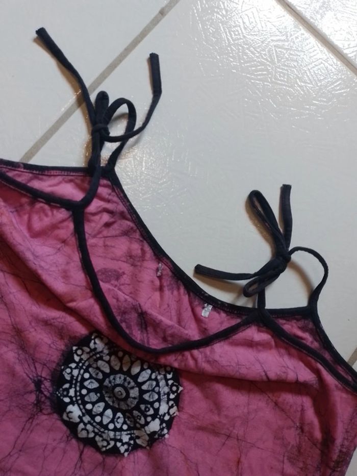 Débardeur + paréo femme rose et noir - photo numéro 12