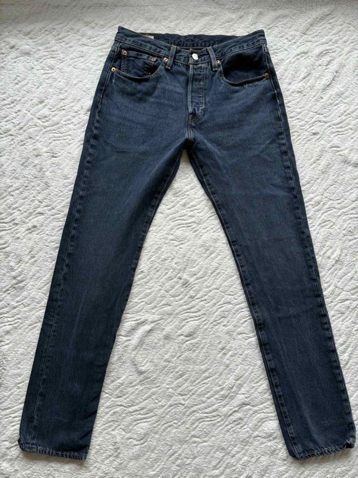 Jean levi’s lot 501 S bleu foncé homme coupe slim taille W28 38 M L32 - photo numéro 4