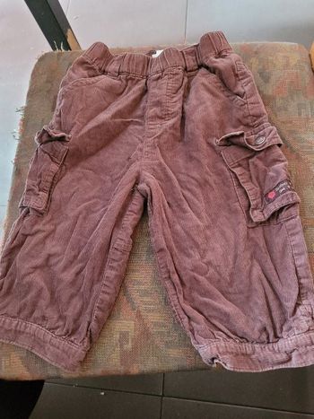 Pantalon velours vert baudet 2 ans