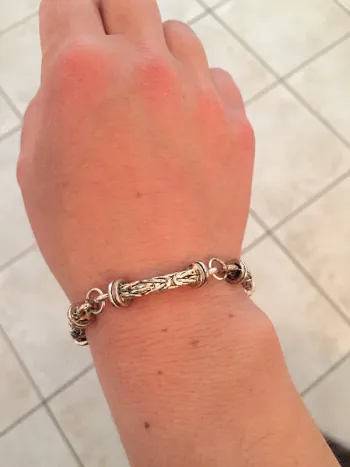 Bracelet métal argenté
