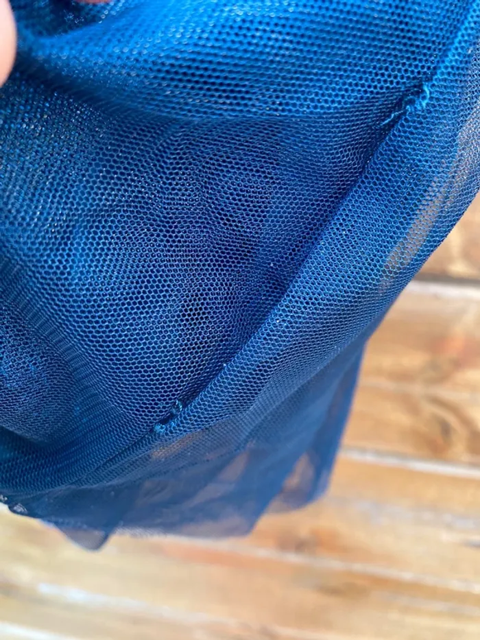 Robe bleu marine vertbaudet fête hiver automne tulle 8 ans - photo numéro 3