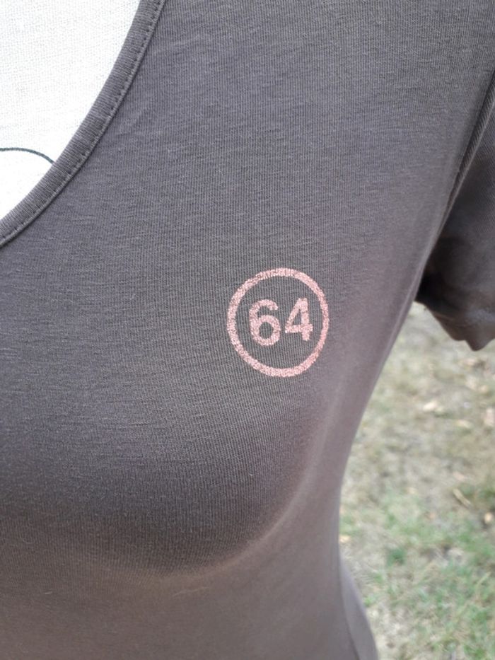 64 tee-shirt marron taille M = 38 - photo numéro 2