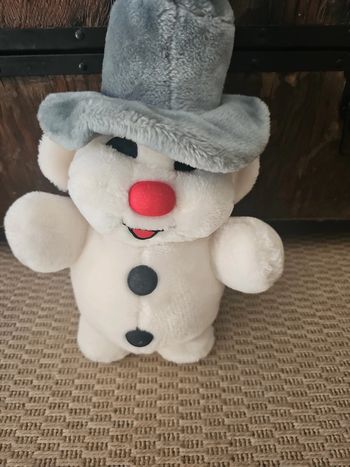 Grande peluche bouli bonhomme de neige vintage