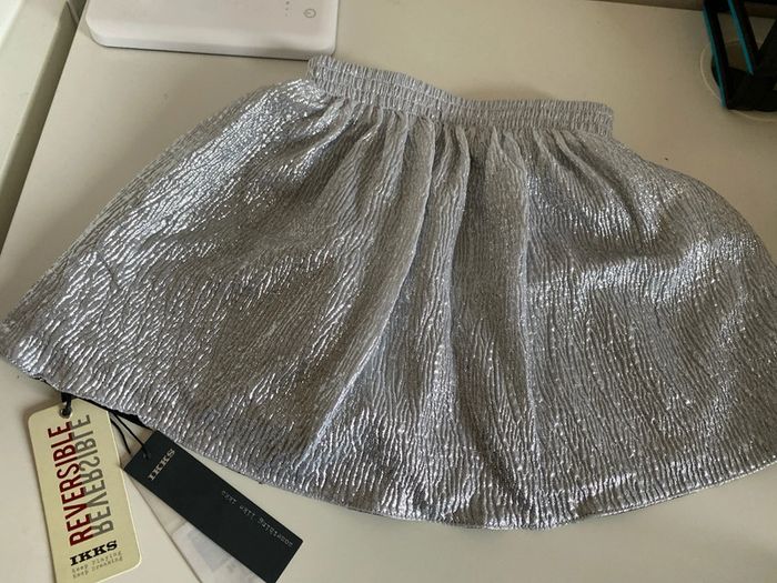 Jupe, IKKS, réversible, taille 3 ans, noir et argenté neuve - photo numéro 5