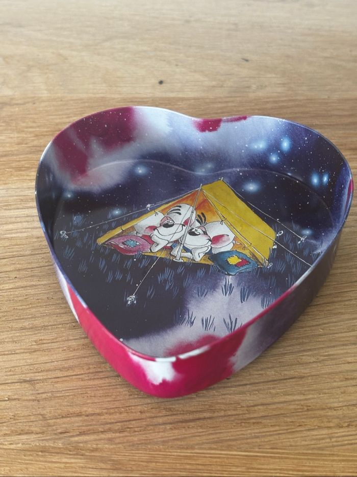 Petite boîte en métal diddl et diddlina coeur - photo numéro 4