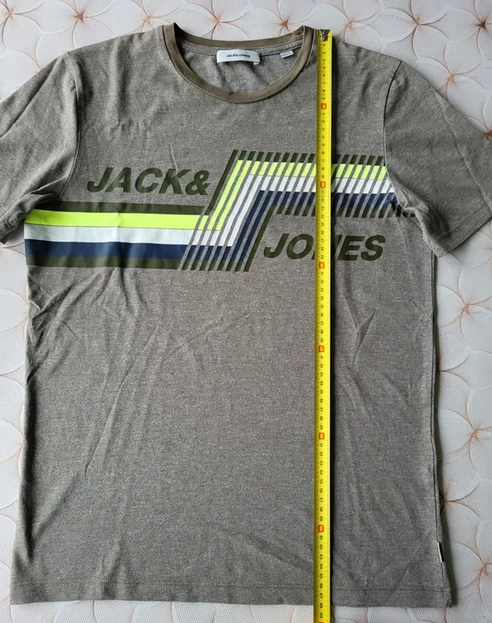 T-shirt Jacks & Jones homme taille S très bon état KAKI - photo numéro 4