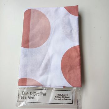 Taie d'oreiller 100% coton de 50 x 70 cm