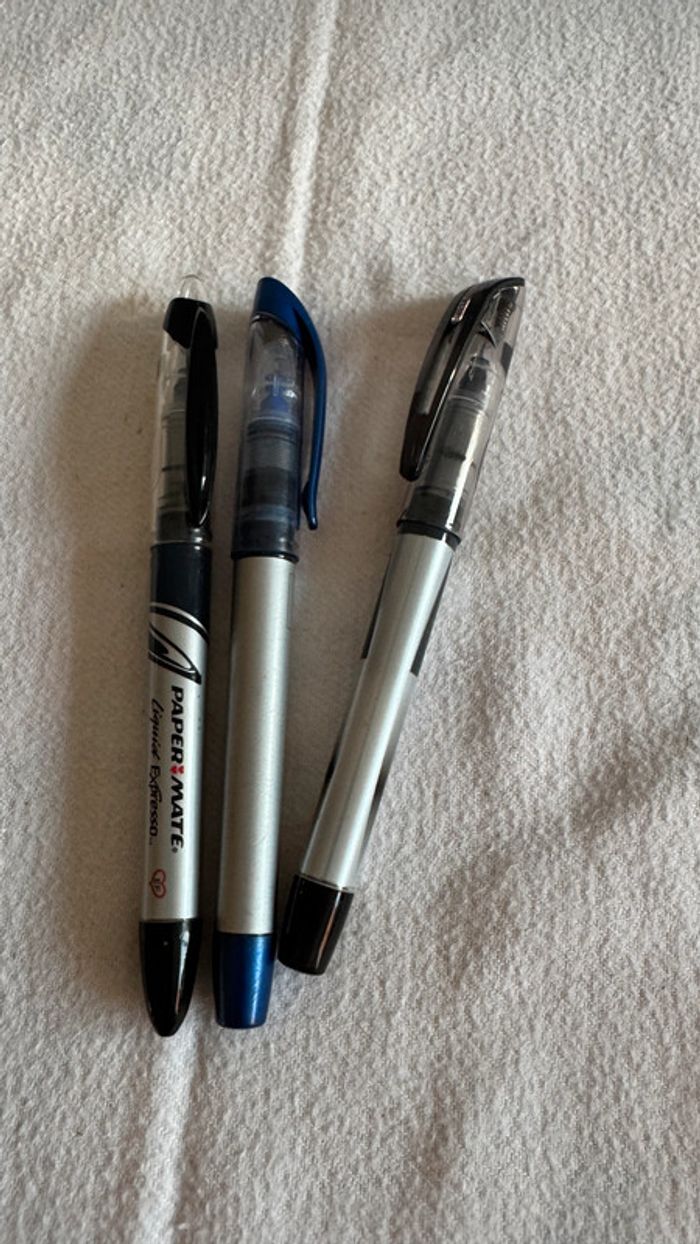 Ensemble de 3 stylos bleu et noir Paper mate, CA1 - photo numéro 2