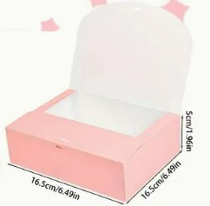 Lot de 6 coffrets cadeaux rose pastel avec 6 rubans roses de 42 cm - NEUF - photo numéro 7