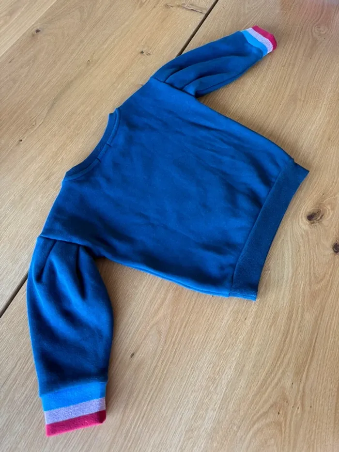 Sweat ML bleu marine avec girafe et sequins - Taille 4 Ans - photo numéro 9
