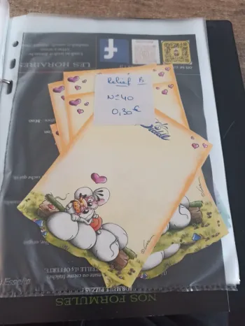 Feuille Diddl relief 40 0,30€