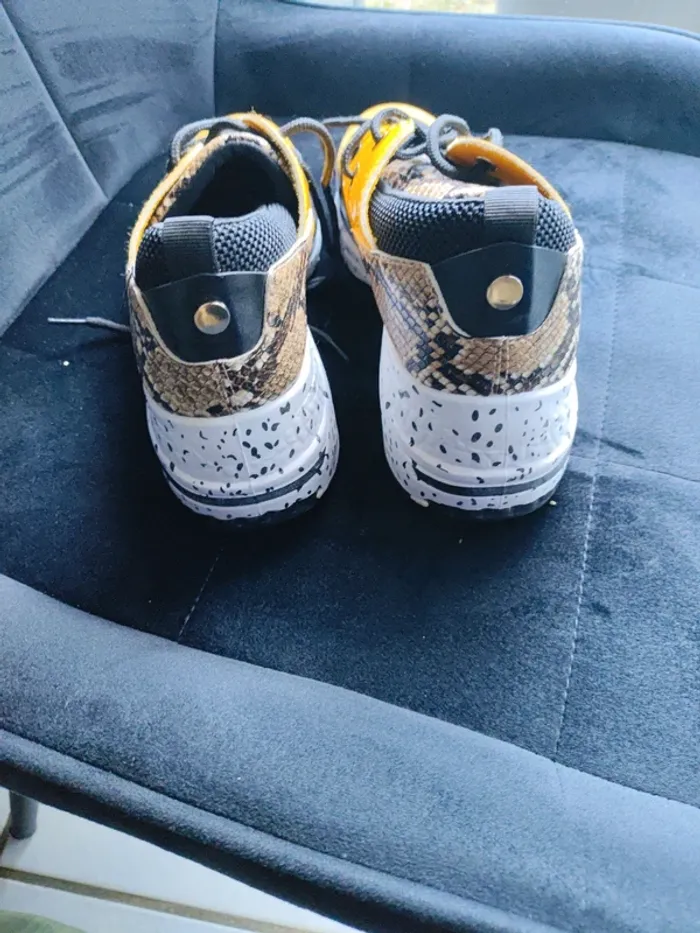 Basket femme taille 37 noir jaune - photo numéro 7
