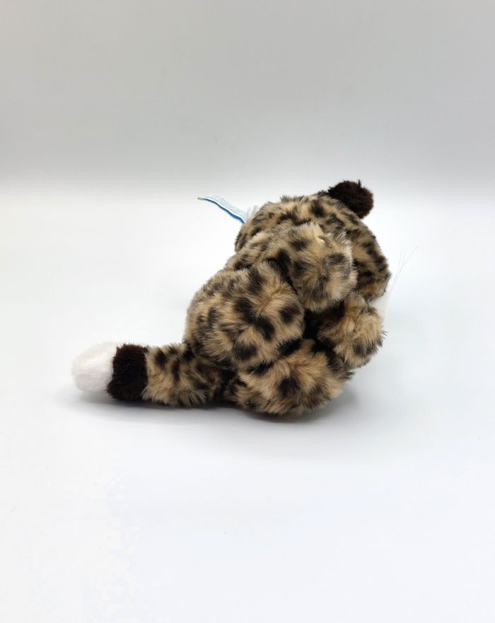 Petite peluche léopard guépard beige marron noir NOUNOURS doudou vintage 16 cm - photo numéro 4