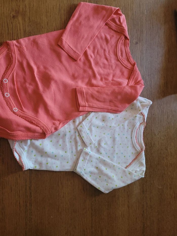 Lots de 2 body manches longues 6 mois