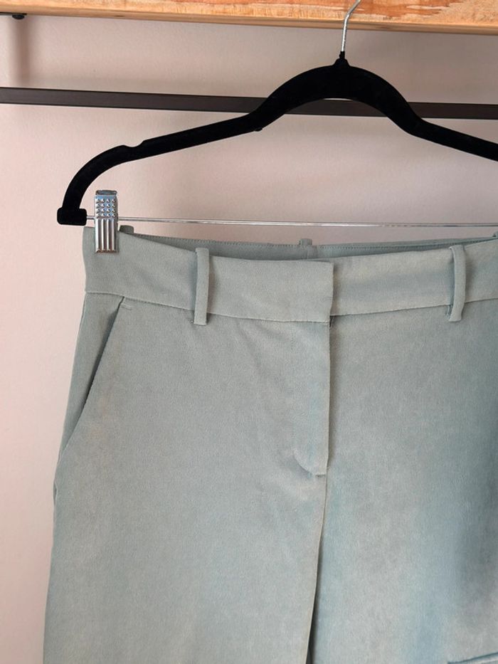 Ensemble blazer + pantalon vert d’eau effet velours Zara taille S Neuf - photo numéro 7
