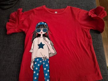 T shirt rouge fille