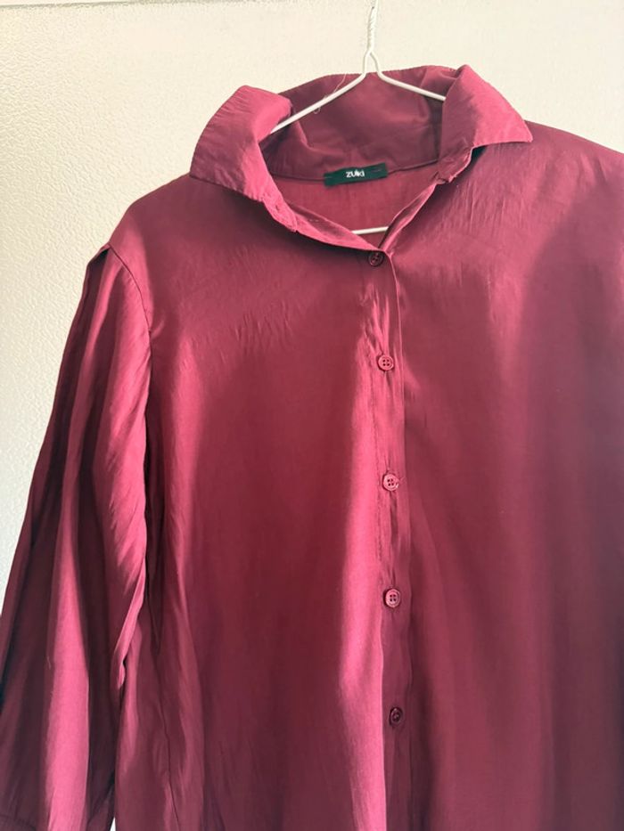 Blouse bordeaux - photo numéro 4