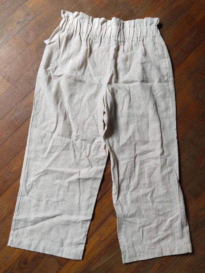 Magnifique pantalon large en lin femme Kiabi taille 4/ - photo numéro 4