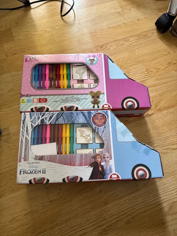 Lot de 2 Bus de coloriage  lol et reine des neiges - photo numéro 2
