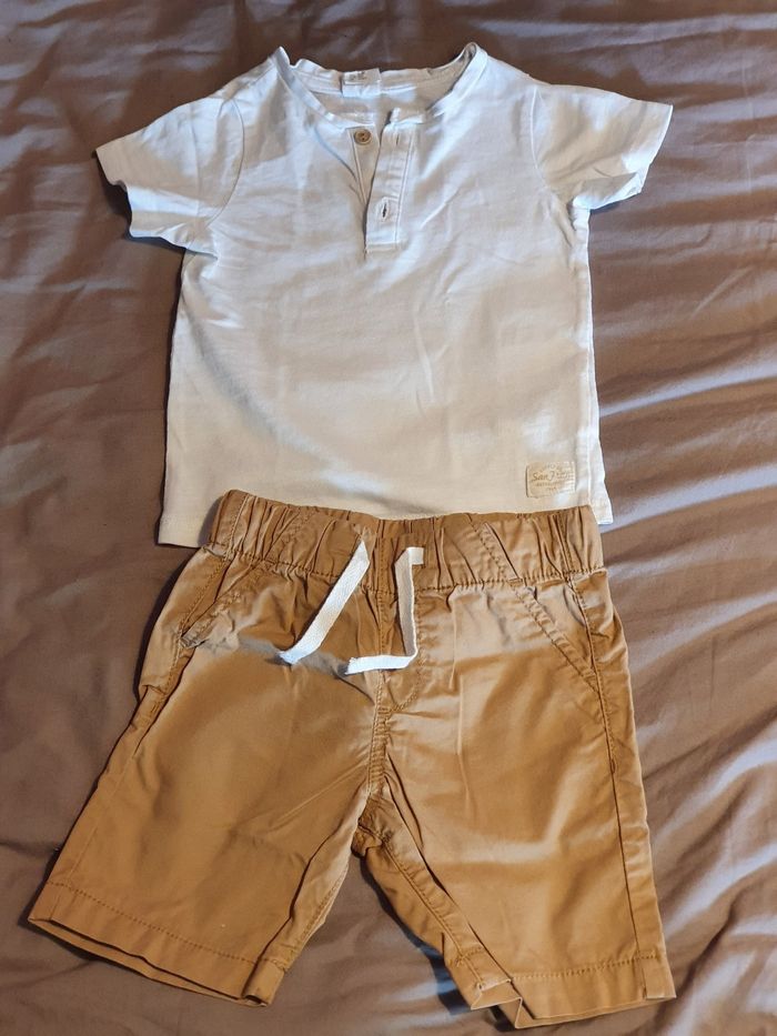 2 ensembles t shirt et short 6/9mois 68cm - photo numéro 3