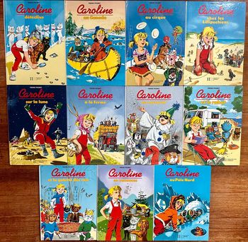 Lot de 11 albums Caroline livres bd Pierre Probst vintage Hachette Jeunesse anciens