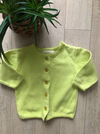 Gilet vert anis  fille Kimbaloo