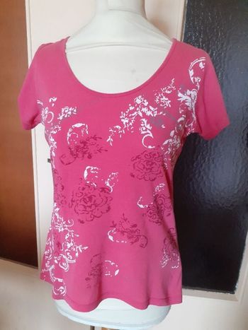 Tee-shirt manche courte taille 38 - blanche porte