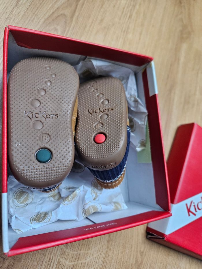 Kickers Bonzip 2 bébé – cuir moutarde – taille 18 – neuf avec boîte - photo numéro 3