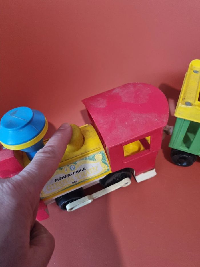 train circus fisher price des années 80' à nettoyer - photo numéro 5