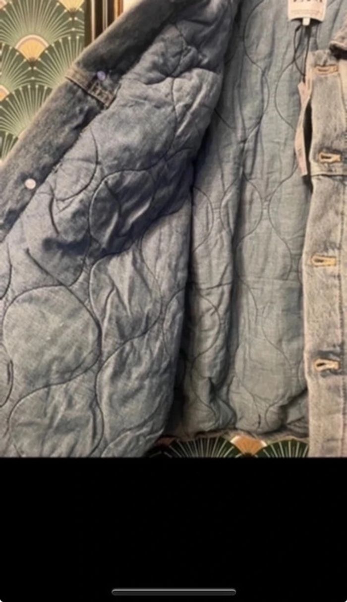 Veste en jean longue hiver Zara, taille 40 nouvelle collection acheter 60 € - photo numéro 6