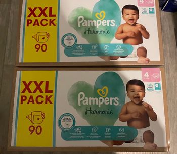 Mega pack xxl de 180 couches pampers harmonie taille 4 neuf