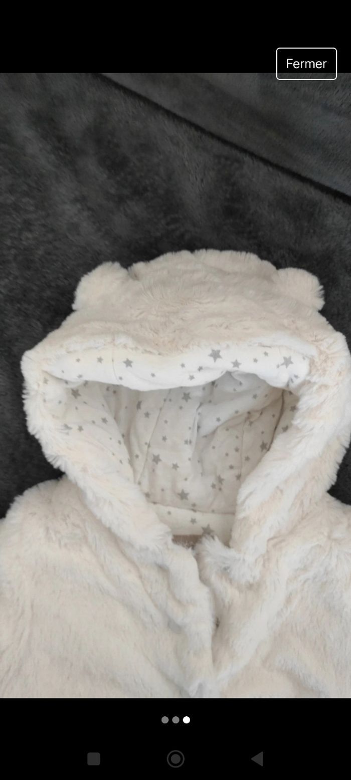 Veste chaude ou manteau à capuche Grain de Blé 6 mois - photo numéro 3