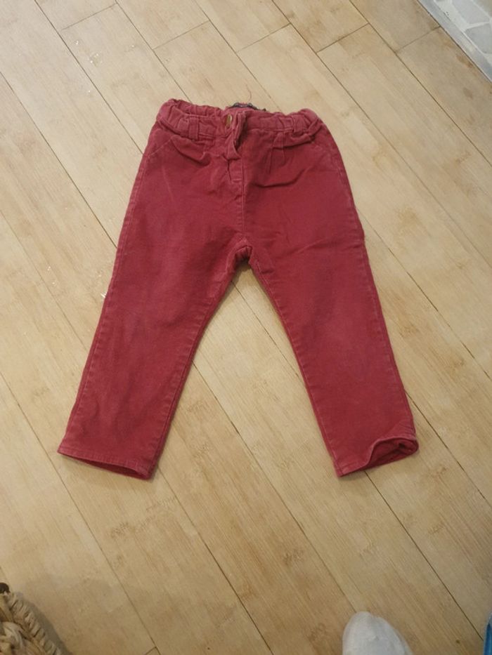 Pantalon velour rose 80 cm