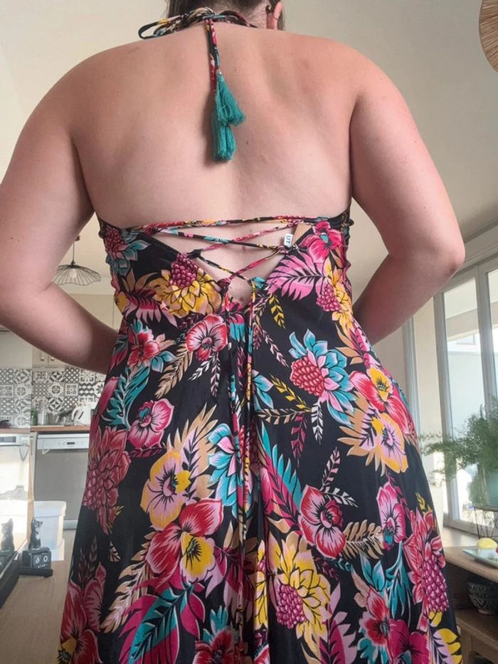 Robe longue colorée à fleurs Kharma taille unique - photo numéro 4