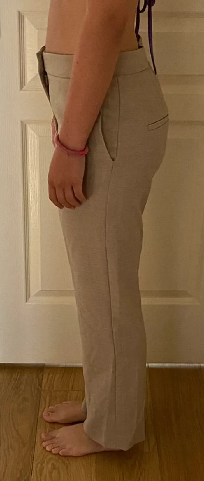 36-pantalon Mango beige - photo numéro 4