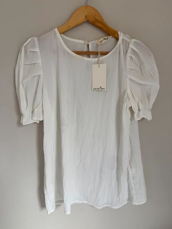 Blouse blanche manches ballons