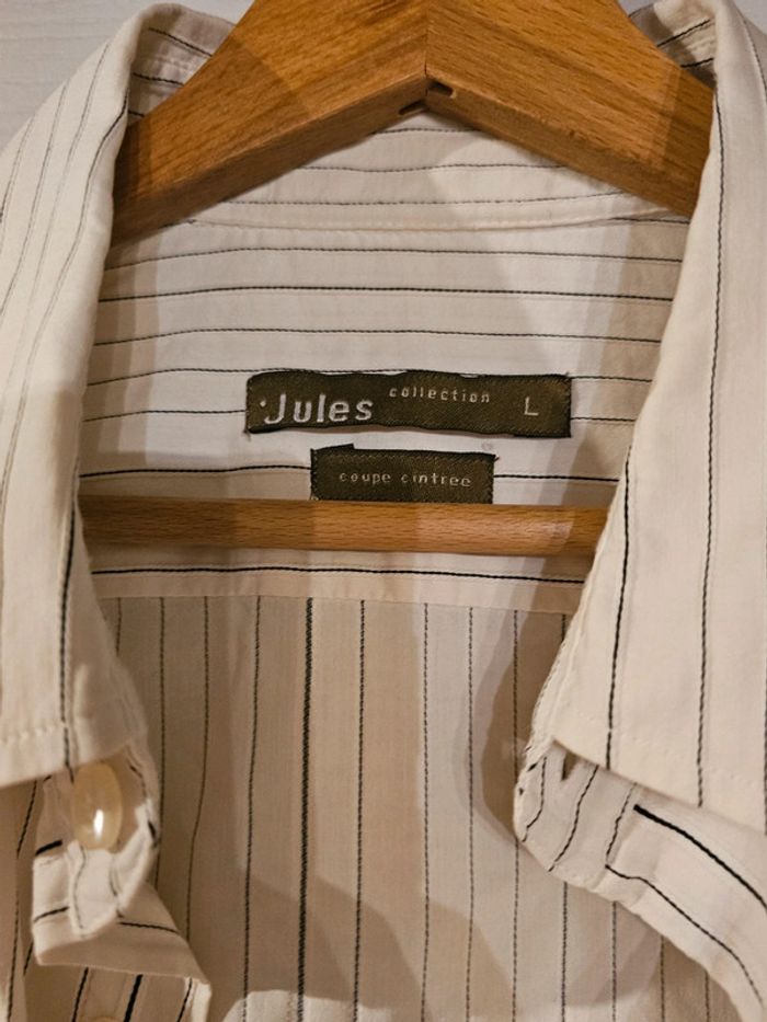 Chemise Jules blanc rayé - photo numéro 3