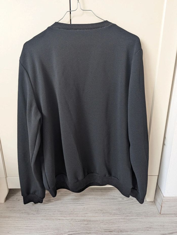 Pull léger noir a perles blanches taille 46 - photo numéro 2