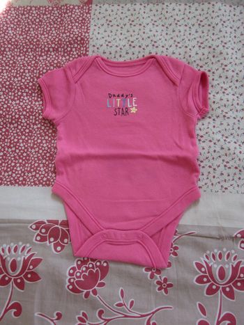 Body manches courtes rose 3 mois