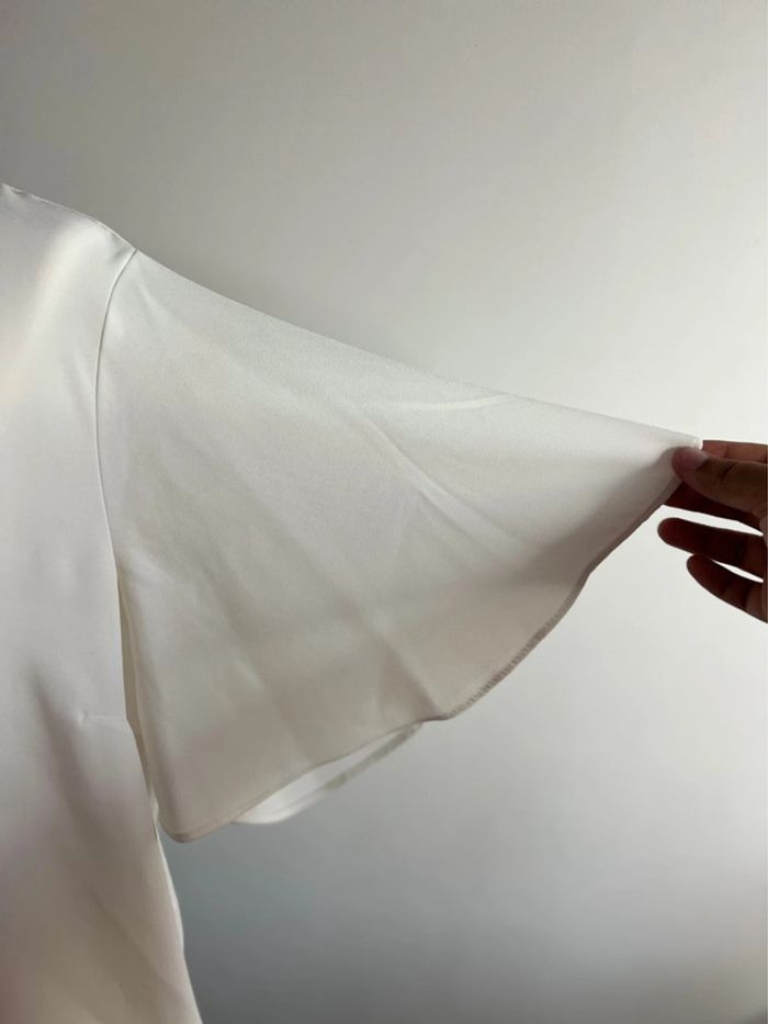 Top Manches Papillons Blanc Primark Taille 42 - photo numéro 2
