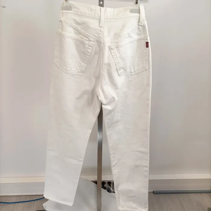 Jean blanc - Teddy Smith - type Wonder - taille 36 / 37 - 100% coton taille haute + boutons A631 - photo numéro 6