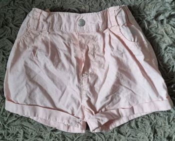 Short rose clair à pois 12mois