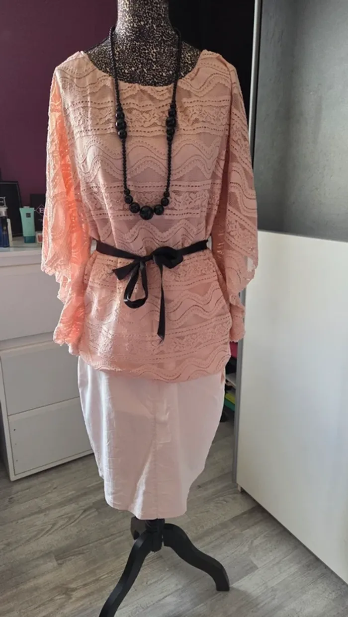 Ensemble harmonieux robe et tunique en Taille L Neuf