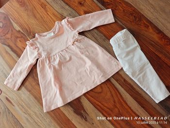 Ensemble robe legging rose
